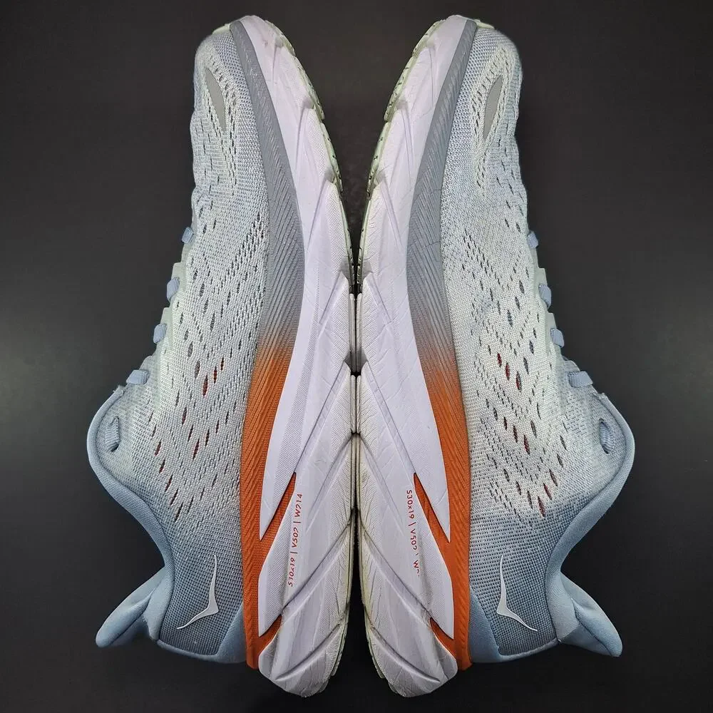 Hoka One One Clifton 8 Womens 9.5B Blue Fog 1119394 BFPA Running Shoes Sneakers